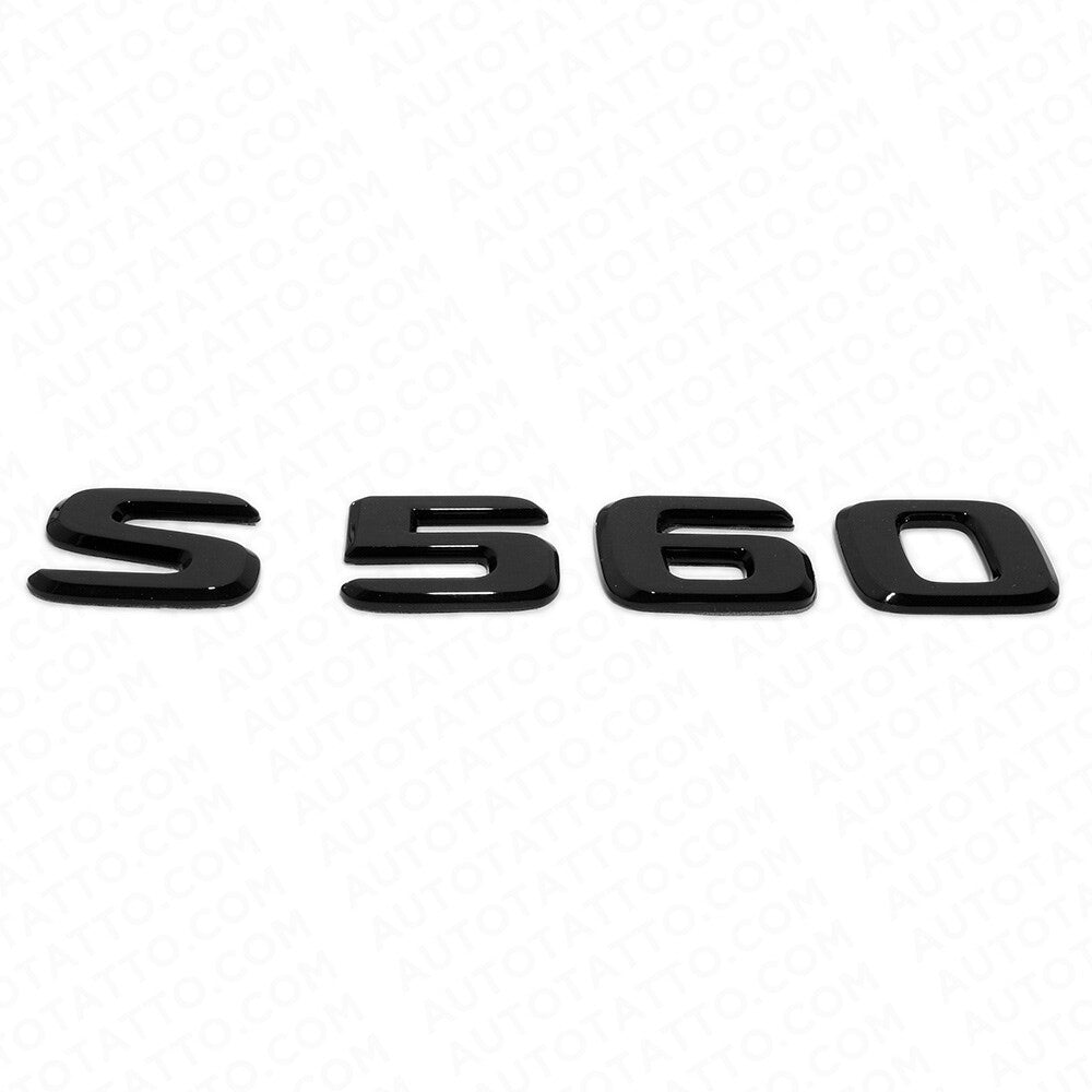 18-21 Mercedes S 560 Letter Emblem Luggage Trunk Lid Badge AMG Sport Gloss Black