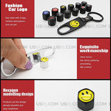 Black Car Wheel Tire Tyre Valve Dust Stems Air Caps Keychain With Lexus Emblem