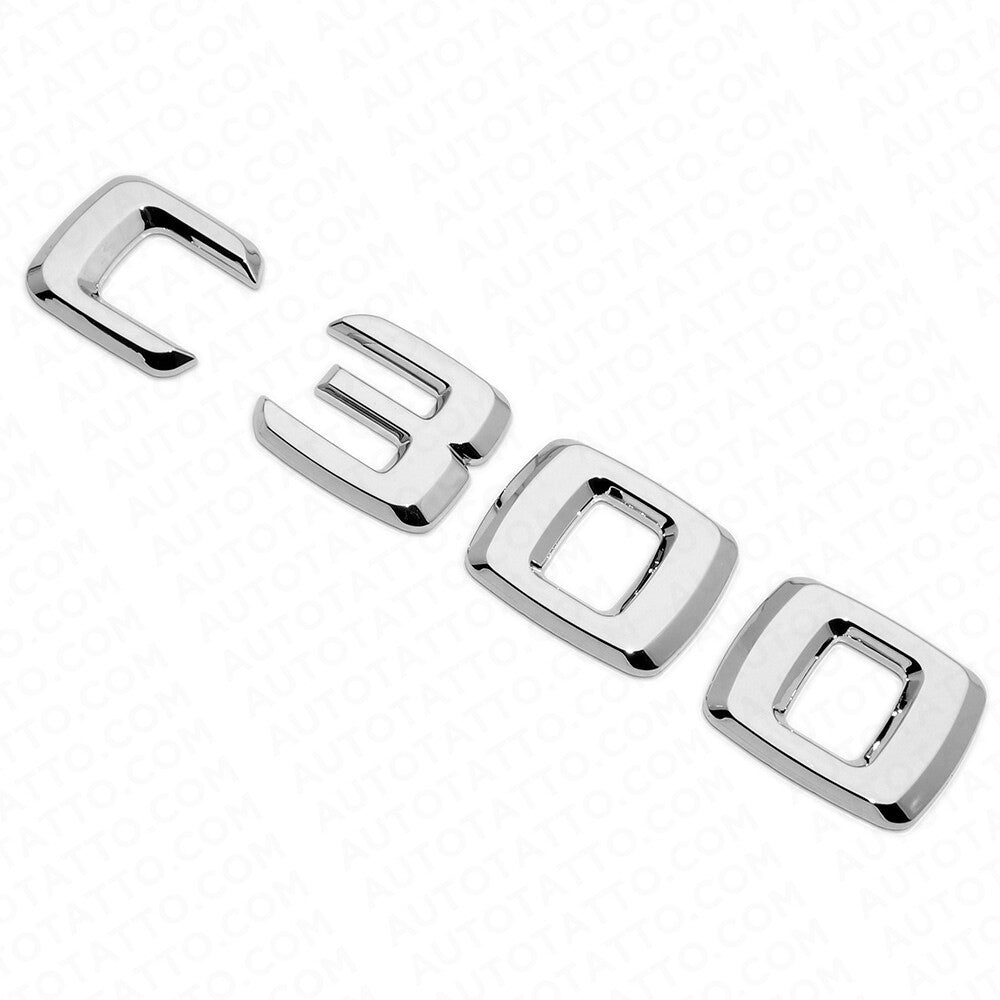 08-14 C 300 Emblem Trunk Lid Letter Logo Nameplate Badge Decoration AMG Chrome