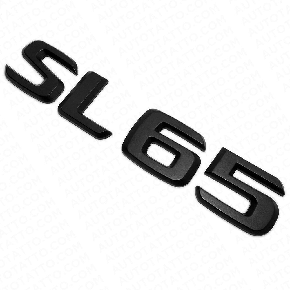05-14 SL 65 AMG Letter Emblem Trunk Logo Nameplate Badge Decorate Sport Black