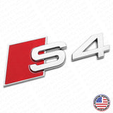 For Audi S4 OEM Chrome Rear Letter Tail Badge Trunk Emblem Badge Logo Sport
