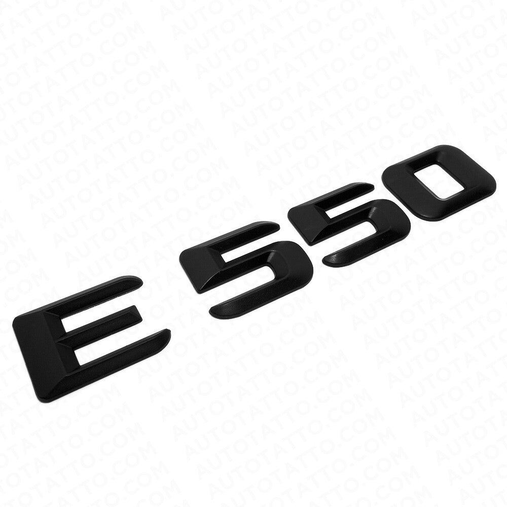 14-16 E550 AMG Letter Emblem 3D Trunk Logo Nameplate Badge Decorate Matte Black