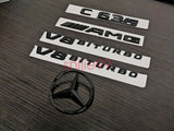 Gloss Black C63S AMG V8 BITURBO Star PACKAGE Trunk Emblem Badge Sticker C63 W205