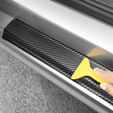 4x Carbon Fiber Car Door Plate Sill Scuff Cover Anti-Scratch Sticker Accessories