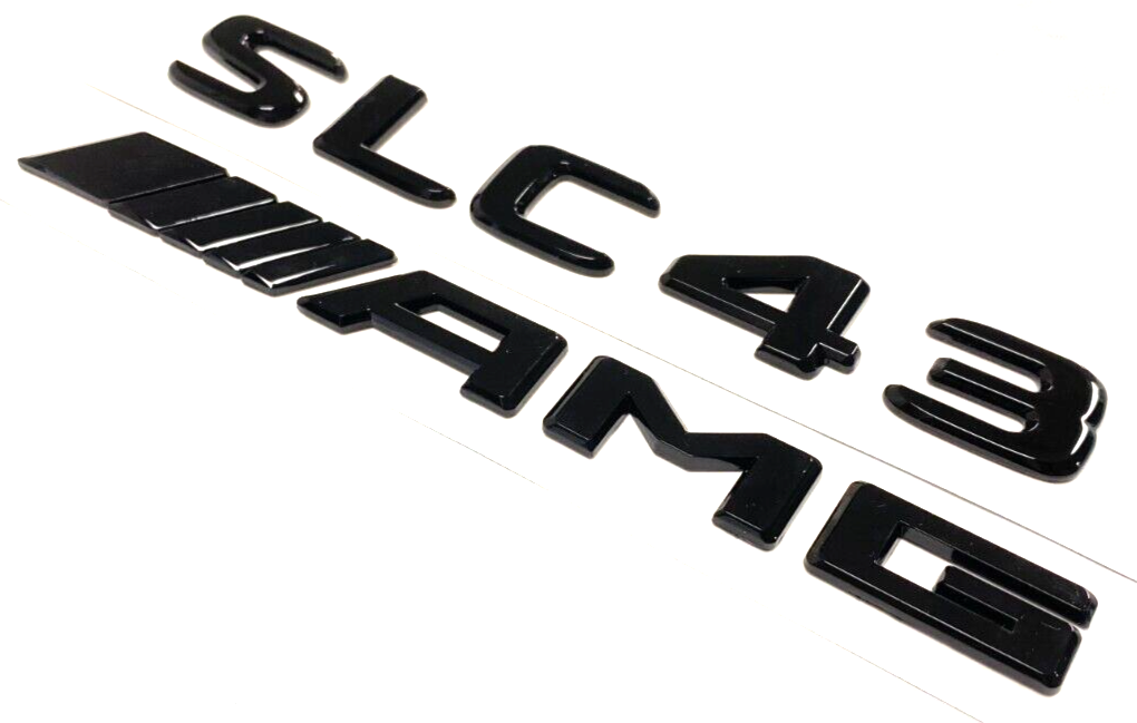 SLC43+AMG BLACK FOR MERCEDES REAR TRUNK EMBLEM BADGE NAMEPLATE DECAL NUMBERS
