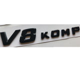 2 x Gloss Black Letters V8 KOMPRESSOR Emblem Badge Emblems for Mercedes Benz AMG