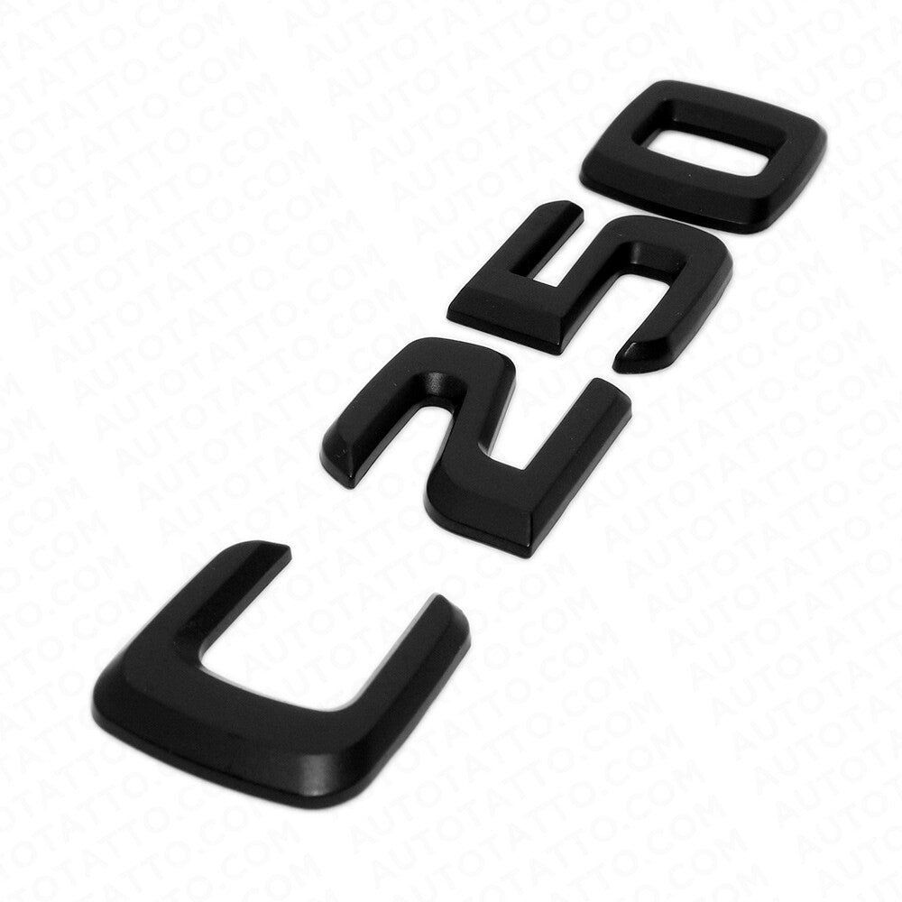 12-15 C 250 Letter Emblem 3D Trunk Logo Nameplate Badge Decoration AMG Black