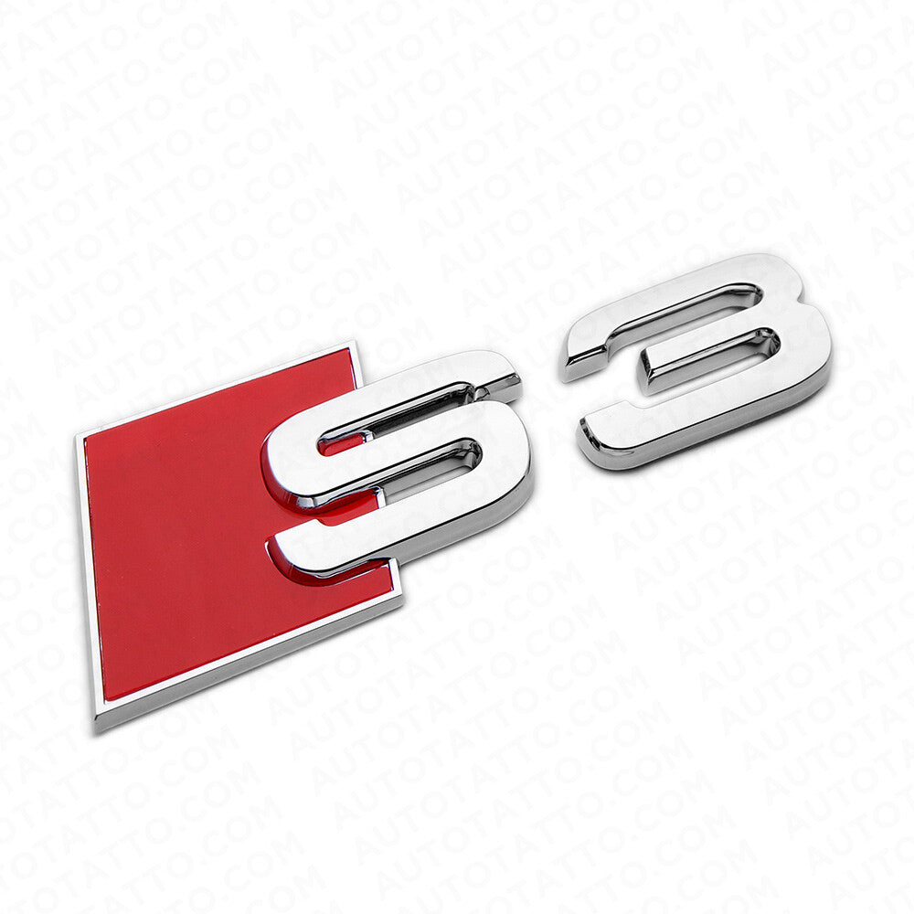 Audi S3 OEM Chrome Rear Letter Tail Nameplate Trunk Emblem Badge Sport Sline