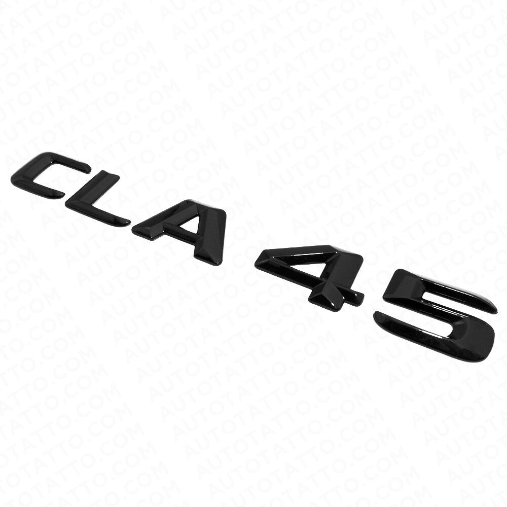 14-16 CLA 45 Emblem Trunk Lid Letter Nameplate Badge Decorate AMG Gloss Black