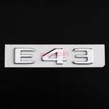 4pcs Chrome E43 AMG BITURBO 4 MATIC Trunk Emblem Badge Sticker for Mercedes Benz