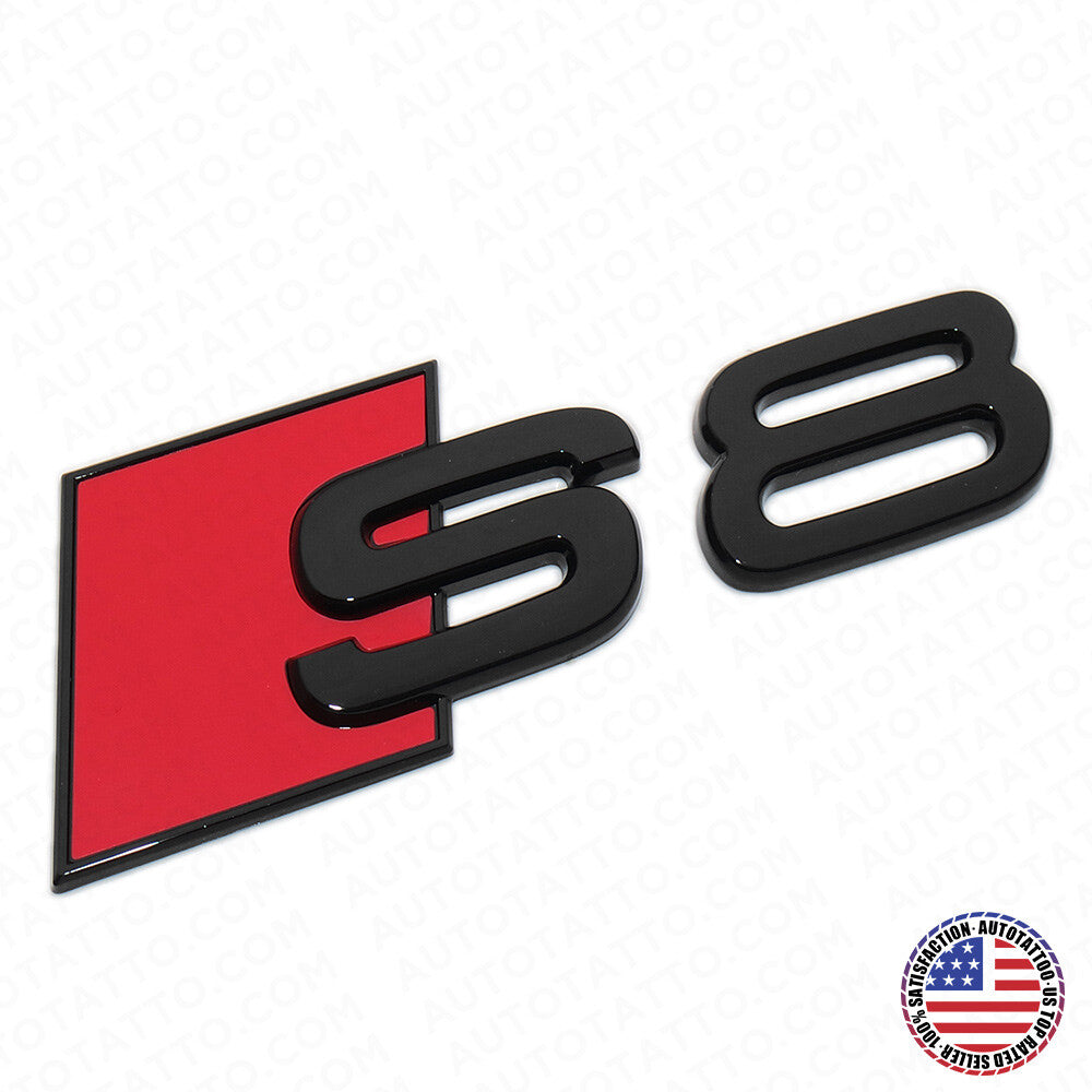 Audi S8 Gloss Black Rear Letter Tail Nameplate Trunk Emblem Badge Sport Sline