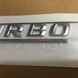 2x TURBO 4 MATIC Chrome Side Decal Badge Sticker for Mercedes-Benz C43 C63 E63
