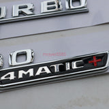 NEW Chrome CLS53 AMG TURBO 4 MATIC Trunk Emblem Badge Sticker for Mercedes Benz
