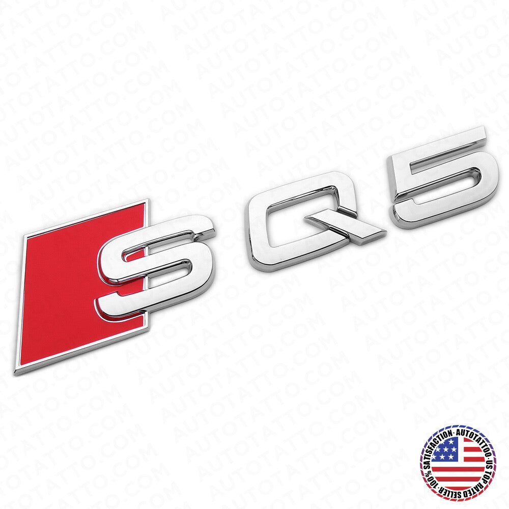 Audi SQ5 OEM Chrome Rear Letter Liftgate Badge Trunk Emblem Badge Logo Sport