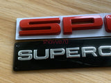 FOR Range Rover SPORT Glossy RED Lettering SUPERCHARGED Land Badge Emblem