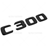 08-14 C 300 Emblem Trunk Lid Letter Logo Nameplate Badge Decoration AMG Black