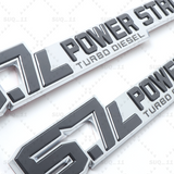 2x For 2023-2025 6.7L Door Emblem Chrome Black