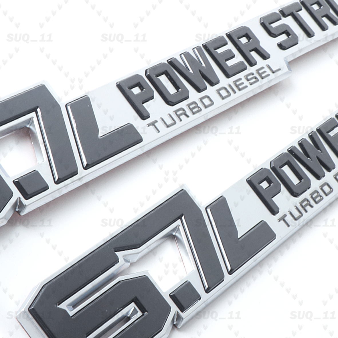 2x For 2023-2025 6.7L Door Emblem Chrome Black