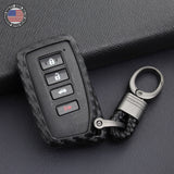Carbon Fiber Style For Lexus Remote Key Fob Case Shell + Keychain Protect GIft