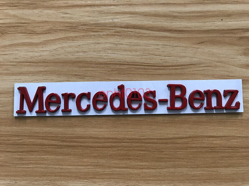 Gloss Red Logo Letters " Mercedes - Benz " Trunk Badge Emblem For Mercedes Benz
