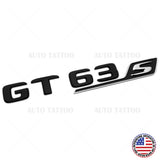 Mercedes AMG GT 63 S Letter Emblem Trunk Logo Nameplate Badge Sport Matte Black