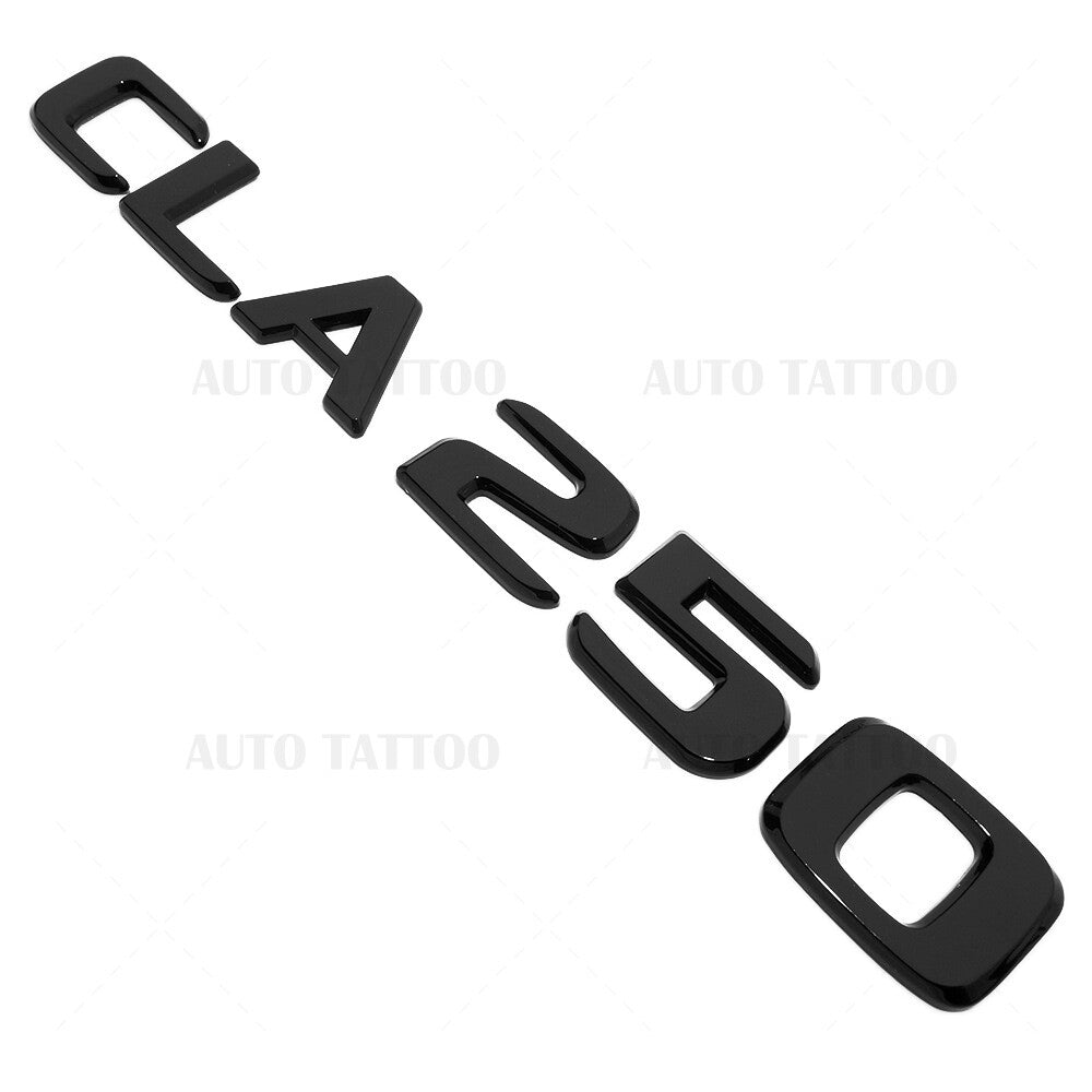 17-21 CLA 250 Emblem Trunk Lid Letter Logo Nameplate Badge Decorate Gloss Black