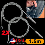 150cm Car Flexible Drain Dredge Sunroof Cleaning Scrub Brush Tool Accessories.