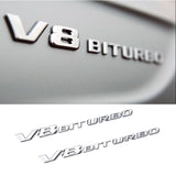 3pcs G550 V8 Biturbo Chrome Rear Badge Emblem for Mercedes Benz G 550 W463