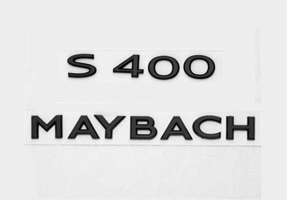 Gloss Black S400 Maybach Number Trunk Letters Badge Emblems Sticker For Benz