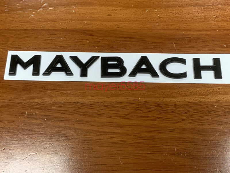 1PC Glossy Black For Mercedes Benz Maybach Letters Trunk Emblem Badge Sticker