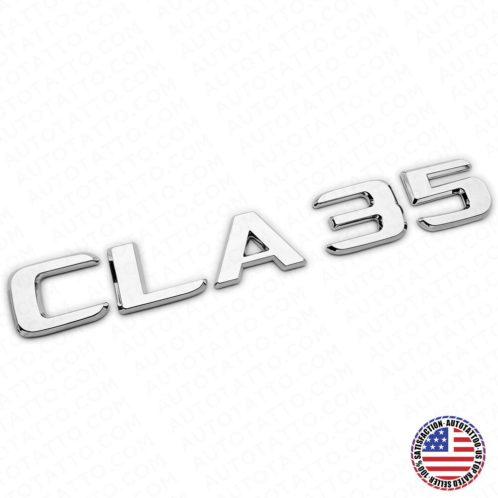CLA 35 AMG 3D Emblem Trunk Lid Letter Logo Nameplate Badge Decorate OEM Chrome