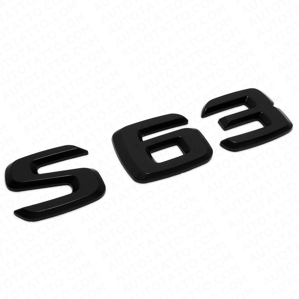 07-13 S 63 AMG Letter 3D Emblem Trunk Logo Nameplate Badge Decorate Sport Black