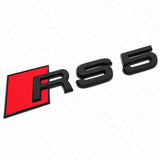 For Audi RS 5 Gloss Black Rear Letter Tail Badge Trunk Emblem Badge Logo Sport