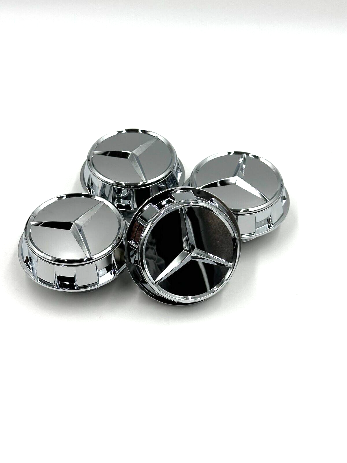 4pcs Mercedes Benz Maybach C63s E63s CLS63s AMG Chrome Center Caps Screw On 60mm