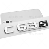 17-20 C63S AMG Emblem Trunk Lid Letter Logo Nameplate Badge Decorate OEM Chrome