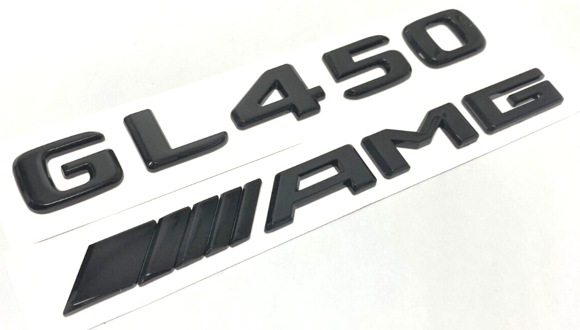 BLACK GL450+AMG FOR MERCEDES REAR TRUNK EMBLEM BADGE NAMEPLATE DECAL NUMBERS