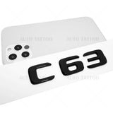 17-21 C 63 AMG Emblem Trunk Lid Letter Logo Nameplate Badge Decorate Gloss Black