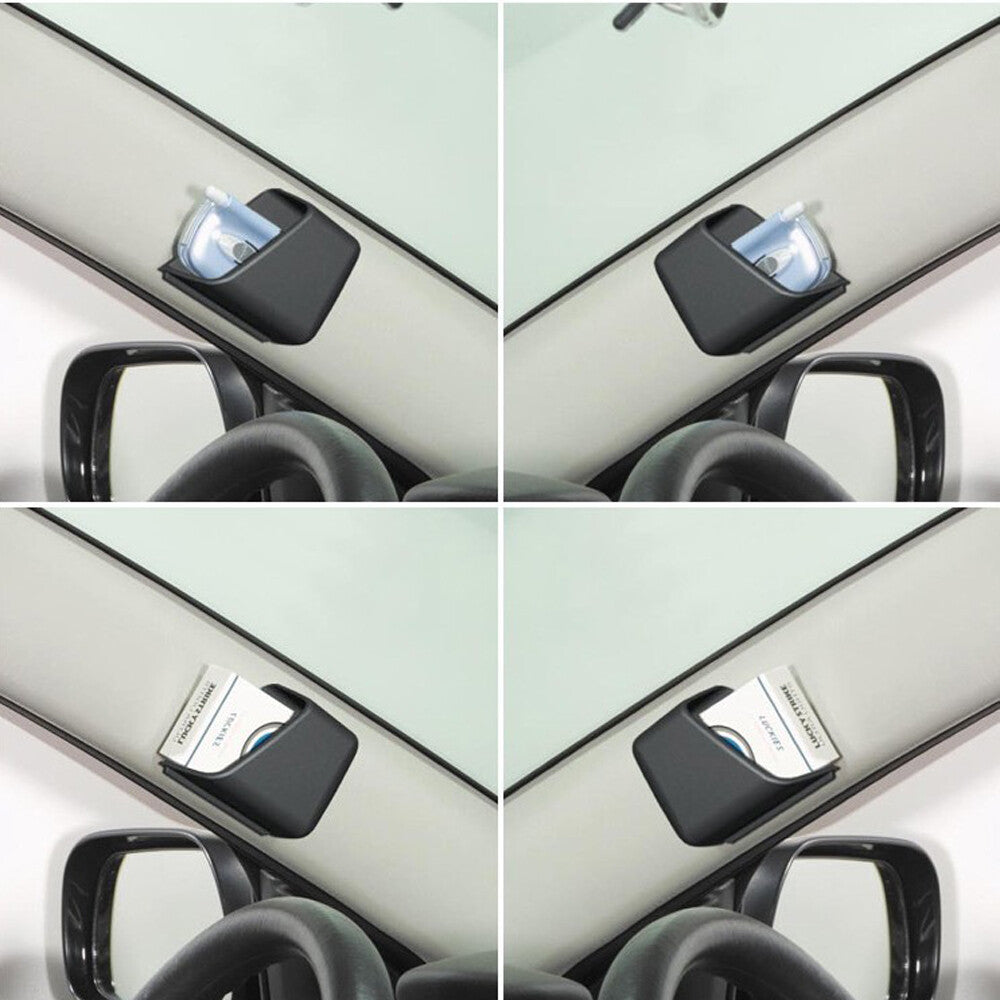 2pcs Black Car Interior Accessories Glasses Organizer Storage Bag Box Holder