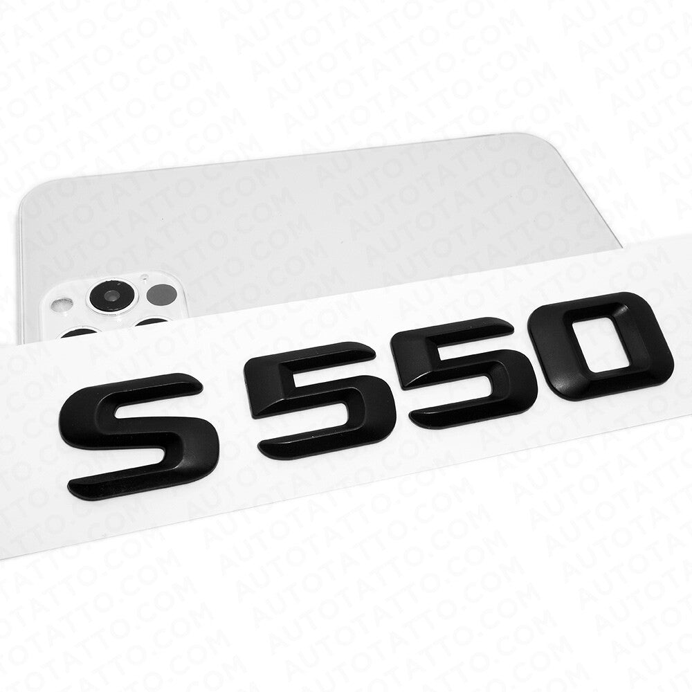 14-17 S 550 AMG Letter 3D Emblem Trunk Logo Nameplate Badge Decorate Matte Black