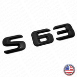 14-17 S 63 AMG Letter 3D Emblem Trunk Logo Nameplate Badge Decorate Matte Black
