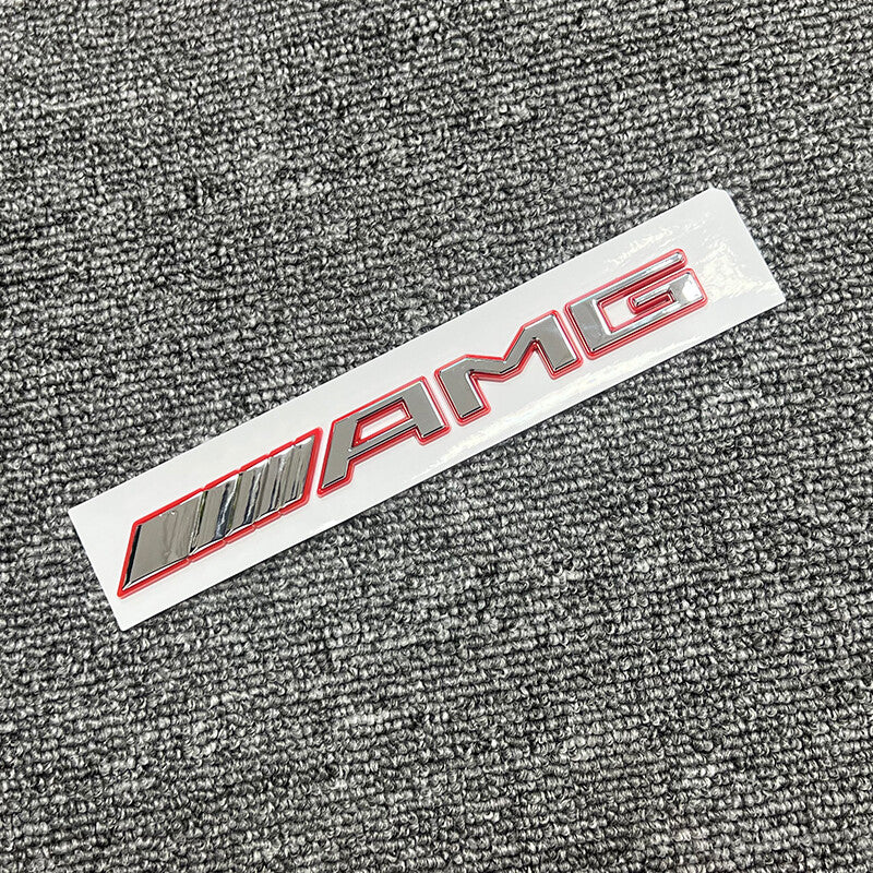 3D CHROME Red AMG Number Letters Rear Trunk Badge Emblem for Mercedes Benz