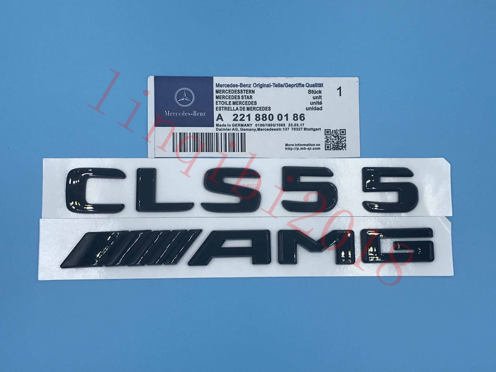 NEW Gloss Black " CLS55 AMG" Letters Trunk Embl Badge Sticker for Mercedes Benz