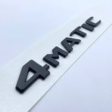 New Black 4Matic Rear Trunk Emblem Tailgate Lid Badge For Mercedes Sticker