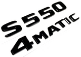 S550+4MATIC BLACK FOR MERCEDES REAR TRUNK EMBLEM BADGE NAMEPLATE DECAL NUMBER