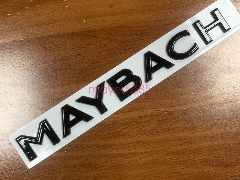 1PC Glossy Black For Mercedes Benz Maybach Letters Trunk Emblem Badge Sticker