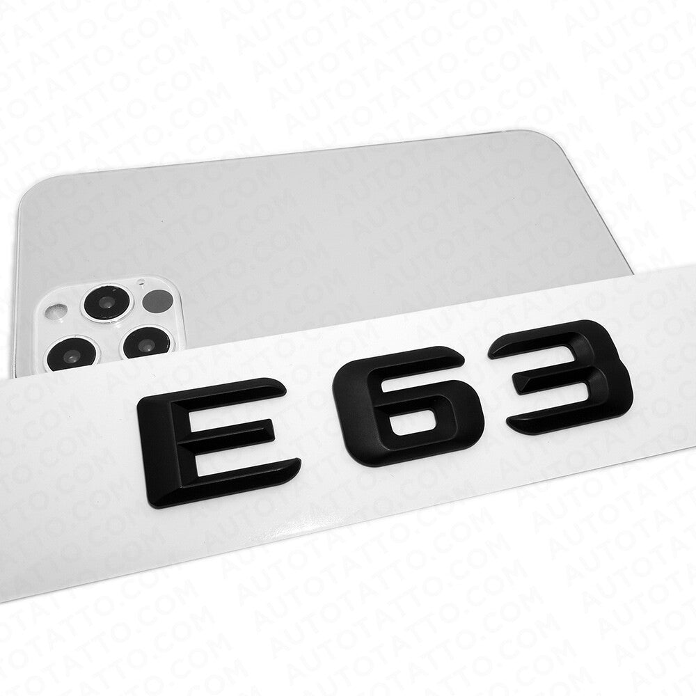 14-16 E 63 AMG Letter Emblem 3D Trunk Logo Nameplate Badge Decorate Matte Black