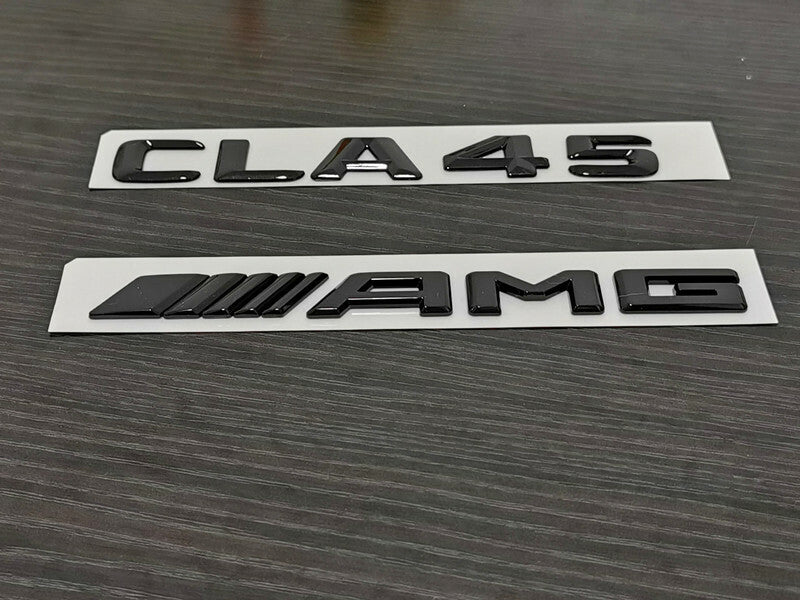 Gloss Black CLA45 AMG Replacement Emblem Badge Sticker For CLA C117 X117