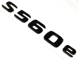S560e GLOSS BLACK FOR MERCEDES REAR TRUNK EMBLEM BADGE NAMEPLATE DECAL LETTERS