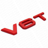 Audi Red V6T Side Fender Marker Letter Nameplate Emblem Badge Sport  Sline