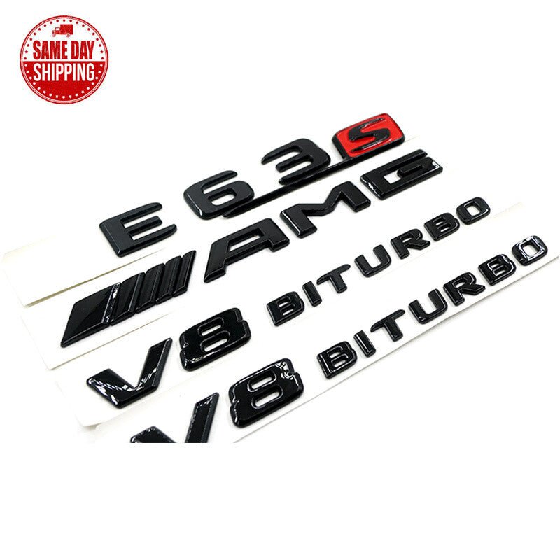 Premium Quality Rear & Side Badge for Mercedes E63s AMG 16+ Facelift Gloss Black